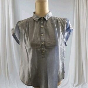Gap Blue Blouse Top Size Small